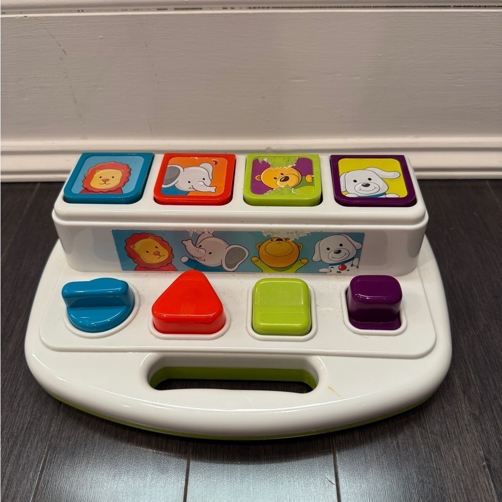 Battat Interactive Animal Pop-Up Toy with Colorful Buttons Infant Baby Toddler